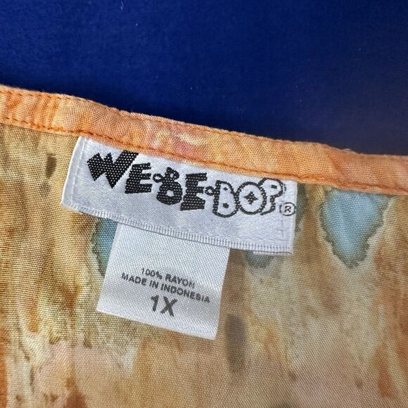 WeBeBop WE BE BOP Plus Orange Multi Sleeveless Maxi Dress 1X - Picture 5 of 5